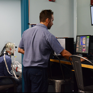 Students and Warren in Warren's Lab