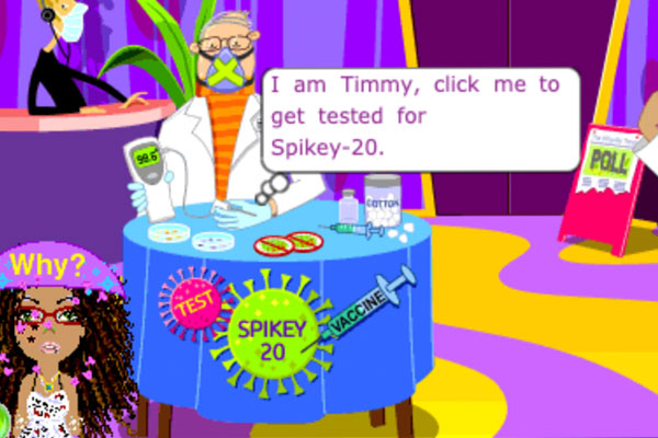 A testing site within the virtual game Whyville