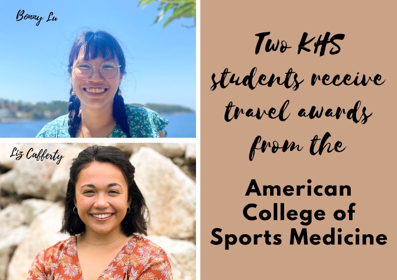 Two KHS students receive travel wards from the American College of Sports Medicine.