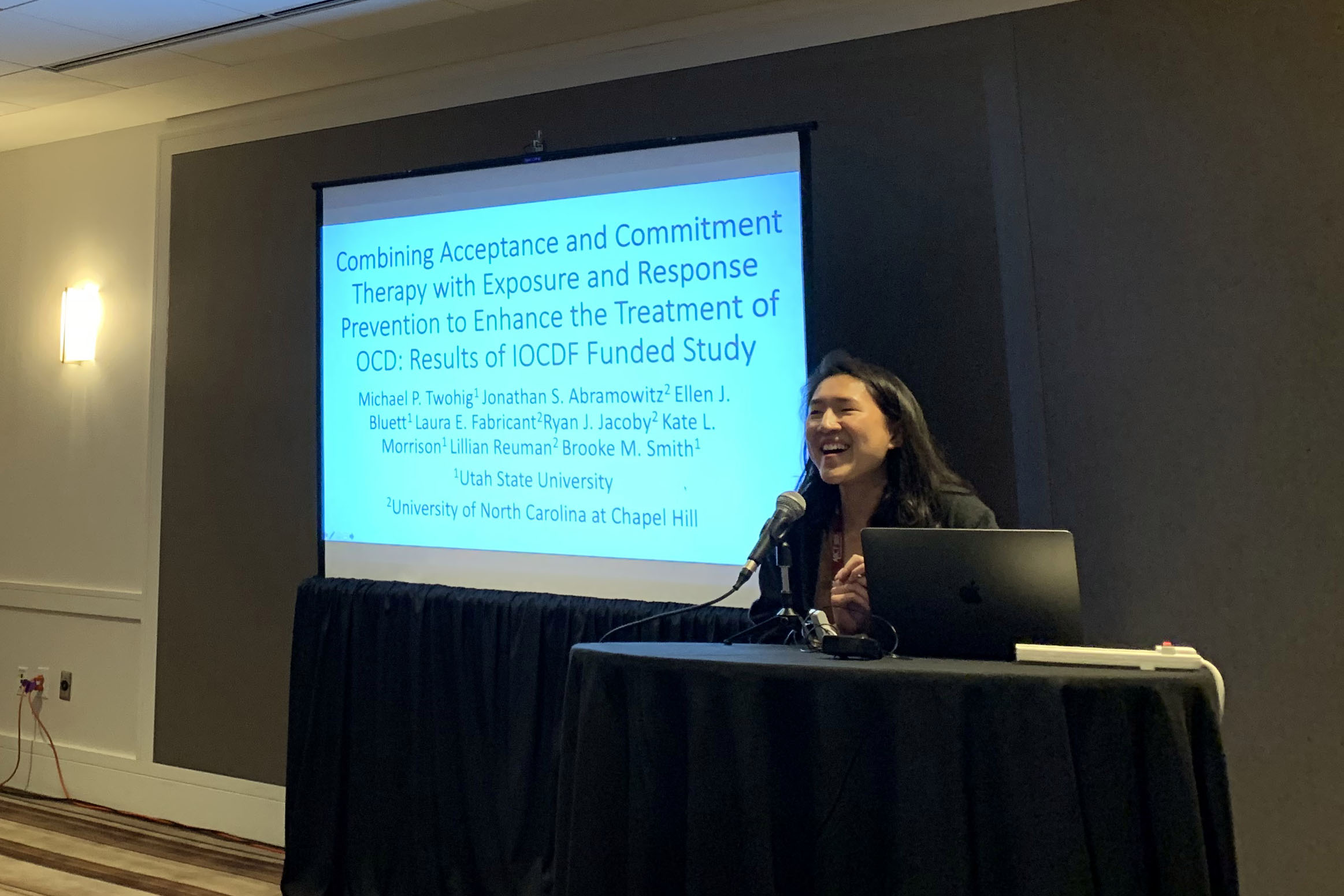 Clarissa Ong presents at the 2019 ABCT Conference.