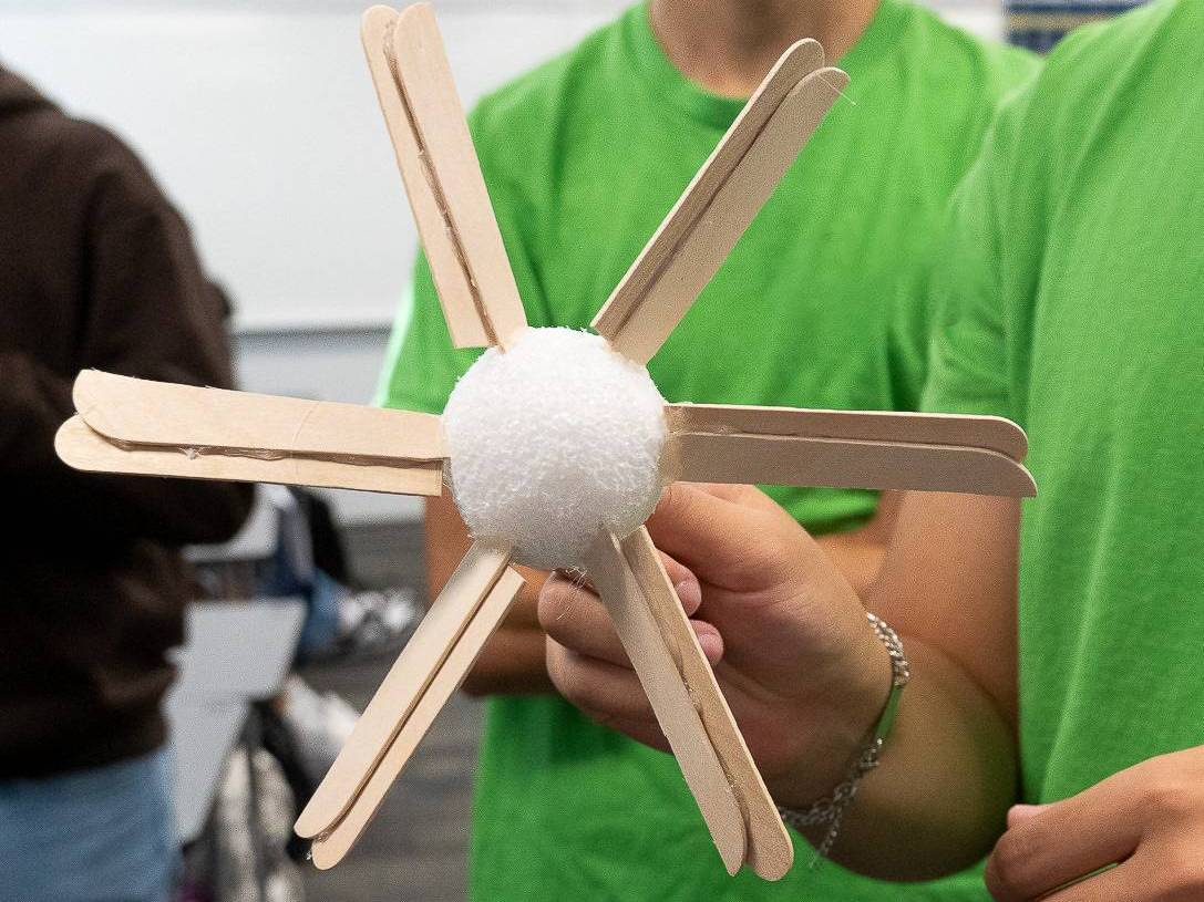 A functional wind turbine designed by a student