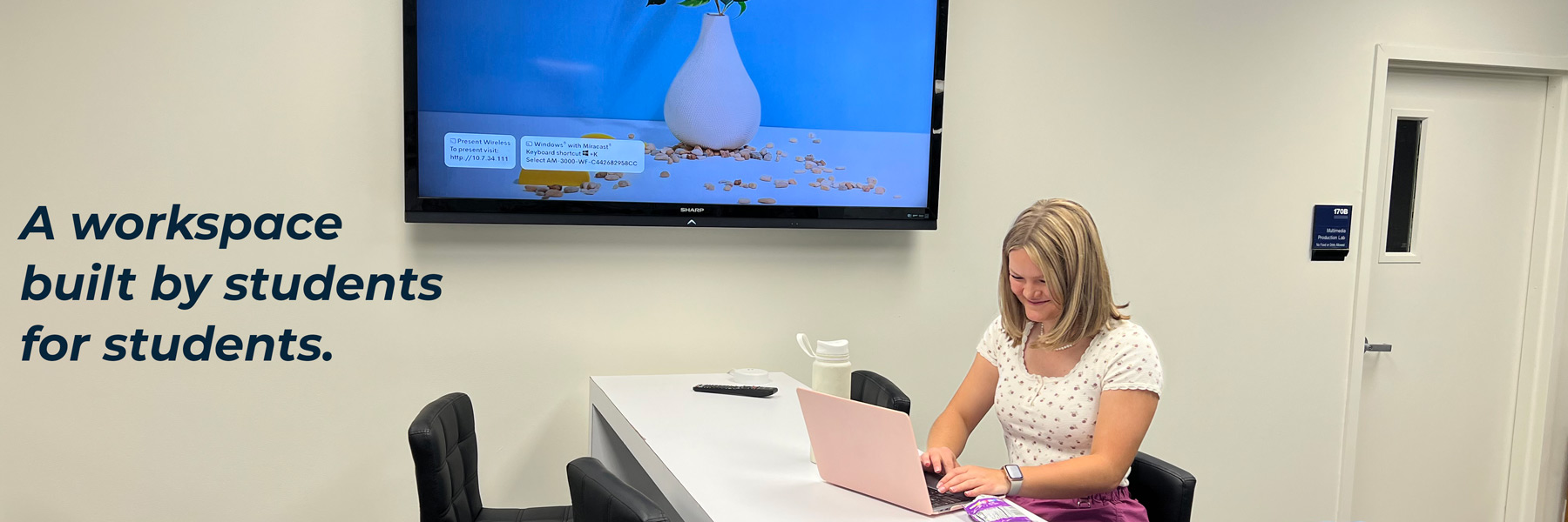 A student working in the YETC lab.